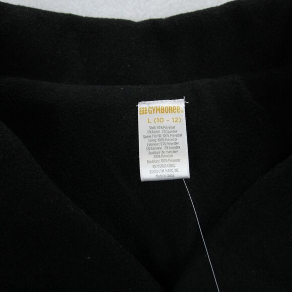 GYMBOREE Jacket Girls L (10-12) Black trench coat polyester for ages 8-10 NWT - Picture 4 of 8